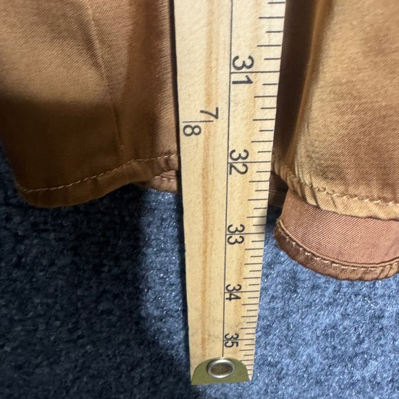 Abercrombie Fitch Dress Women S Bronze Satin Button Front Mini Shirt Dress Party - Picture 7 of 11